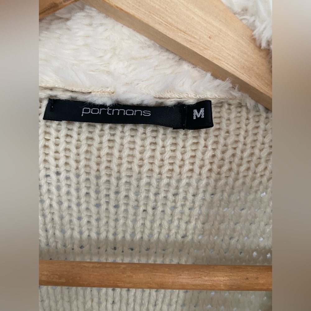 💥 SALE💥 Portmans faux suede/fur & knit open jacket - Picture 4 of 6